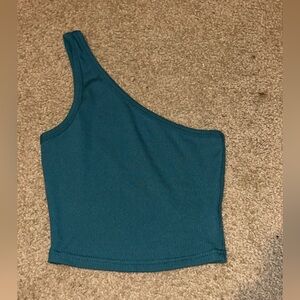 xxs, off shoulder crop top turquoise